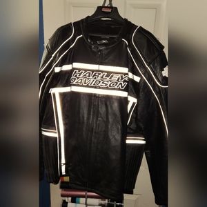 Men harley davidson leather coat